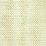 a close up of a knitted swatch white cream aran weight skein machine washable for knitting crocheting and weaving